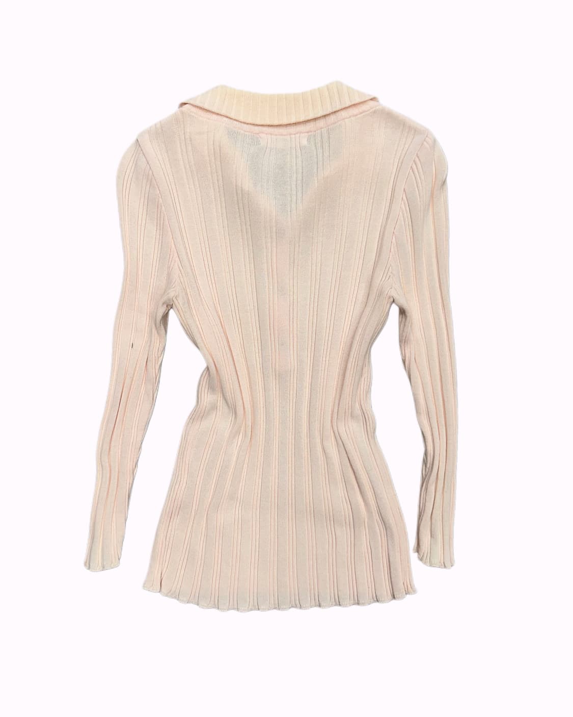 pink ribbed snap t-shirt 상품이미지4
