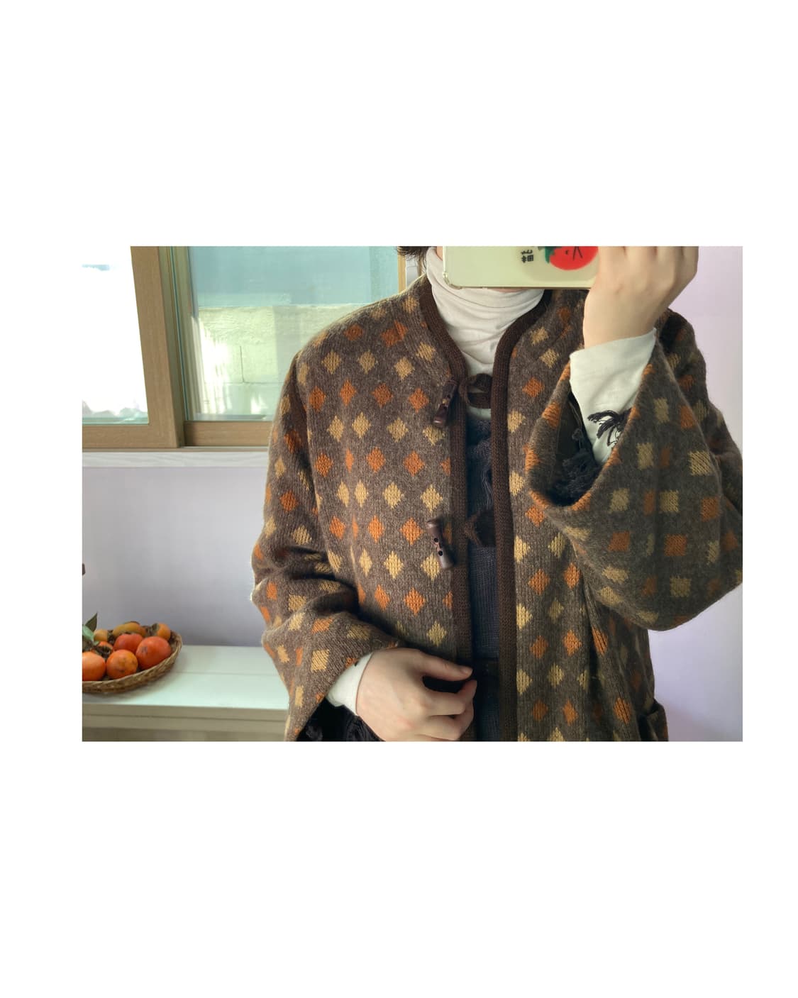 일본빈티지)떡볶이 니트 코트  상품이미지8