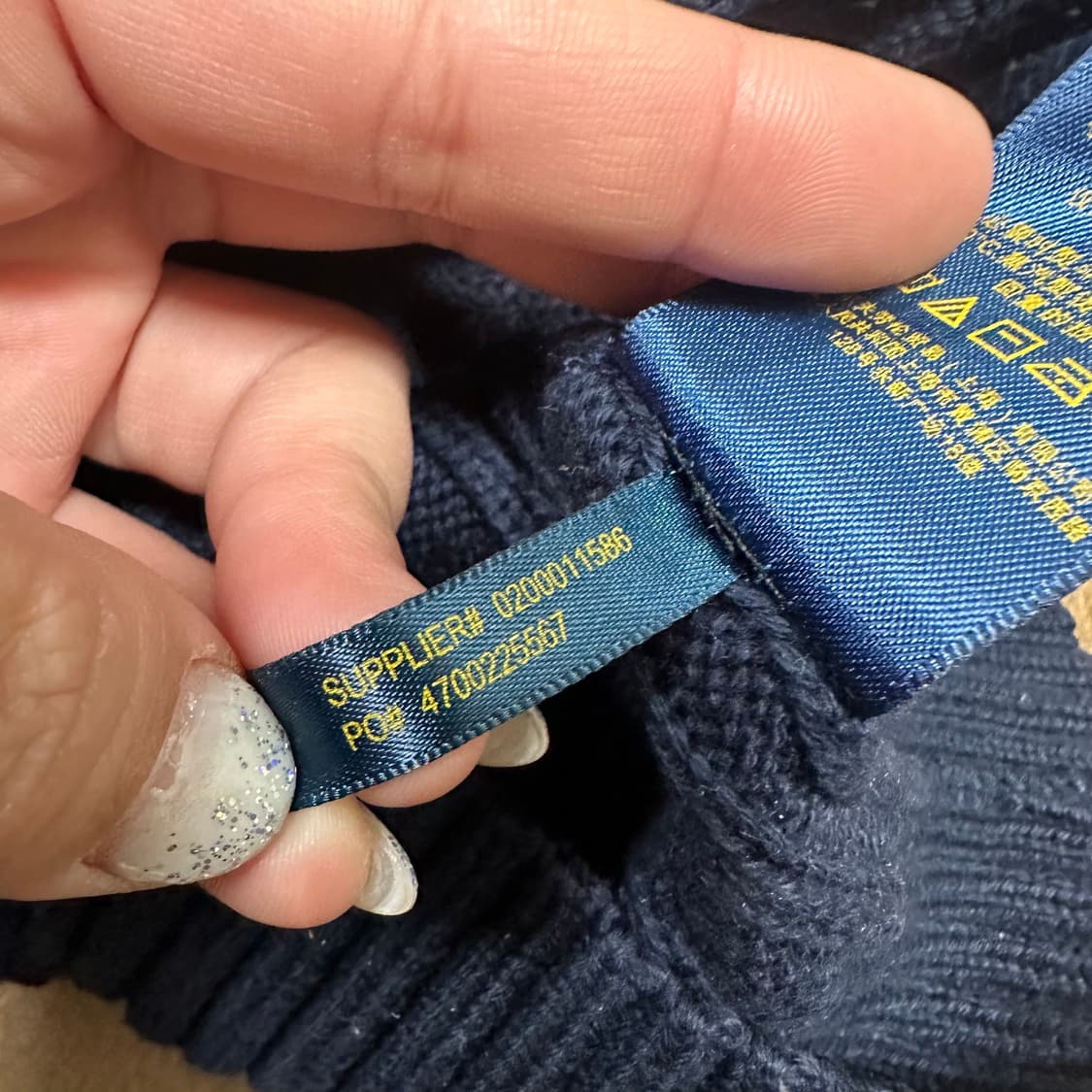 ✨ (바배) 폴로 랄프로렌 네이비 꽈배기 니트 상품이미지4