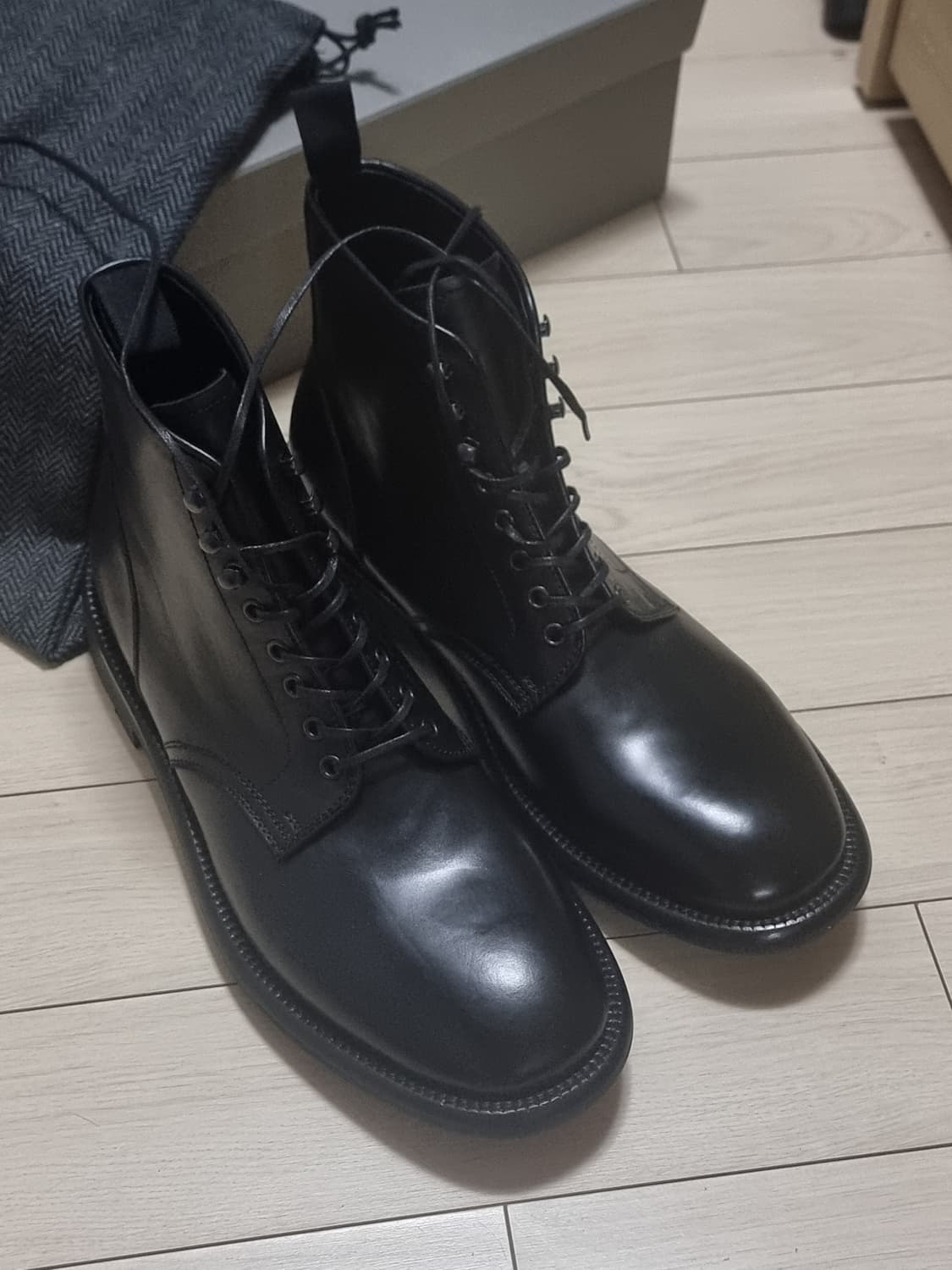 (새상품) 포스트맨 레인저 원 블랙 가죽 부츠 265mm 상품이미지1