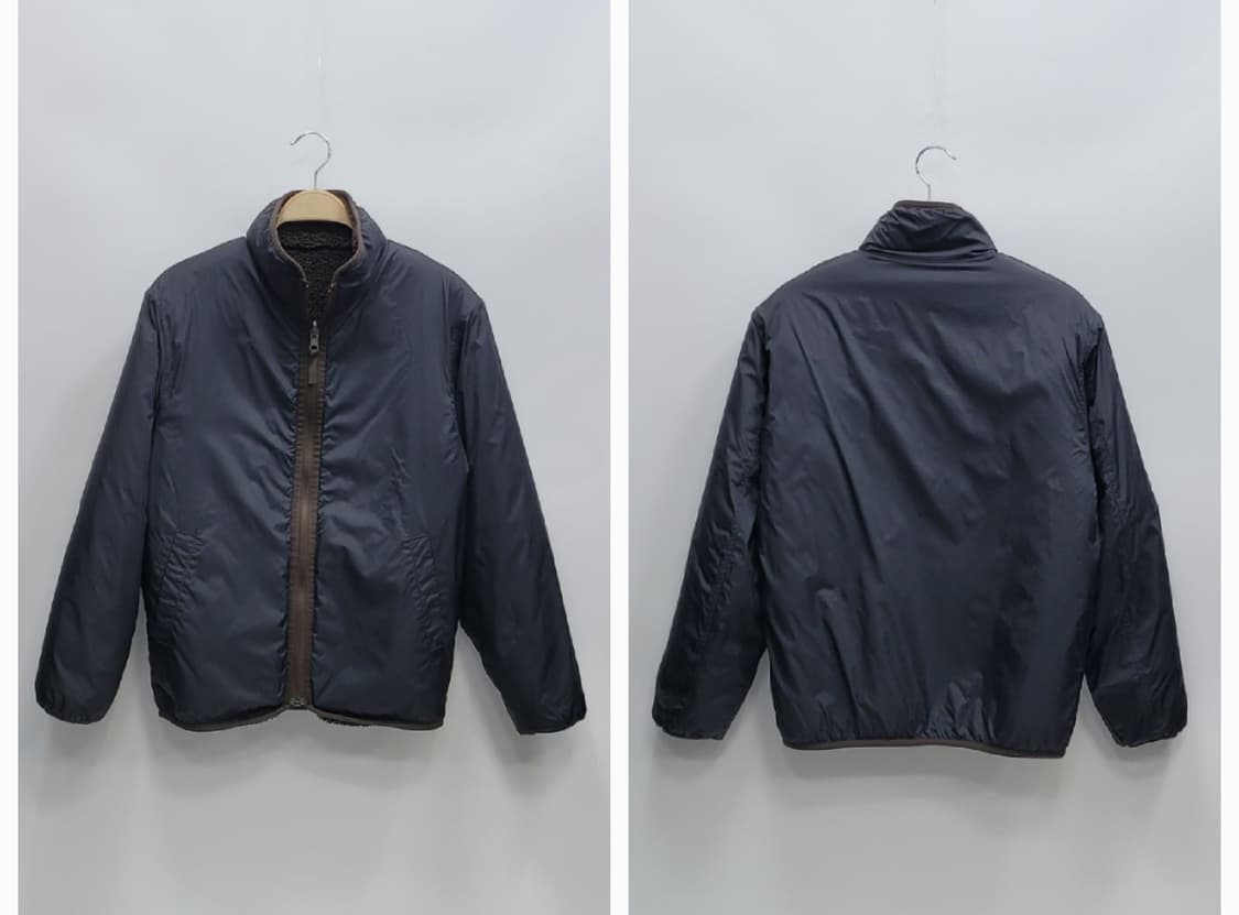 유니클로 U 리버서블 플리스 자켓 뽀글이 점퍼 / 남 S 브라운
 상품이미지3