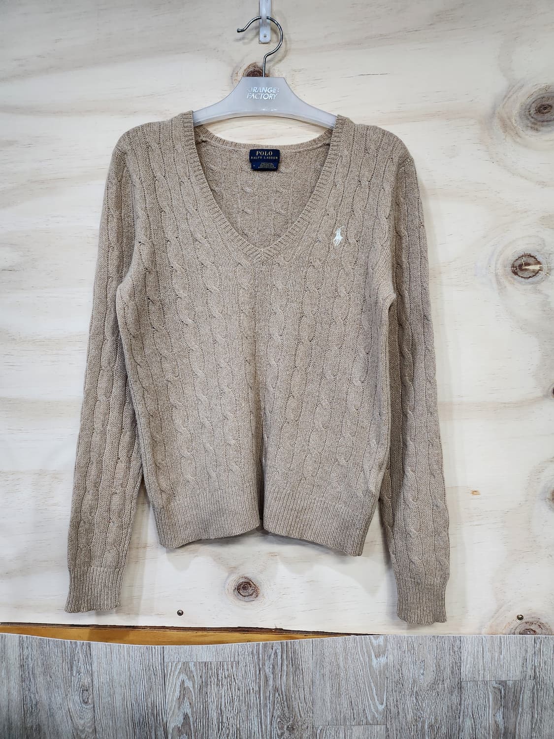 841) 폴로 랄프로렌 POLO 브이넥 케이블 캐시미어블랜드 니트 상품이미지1