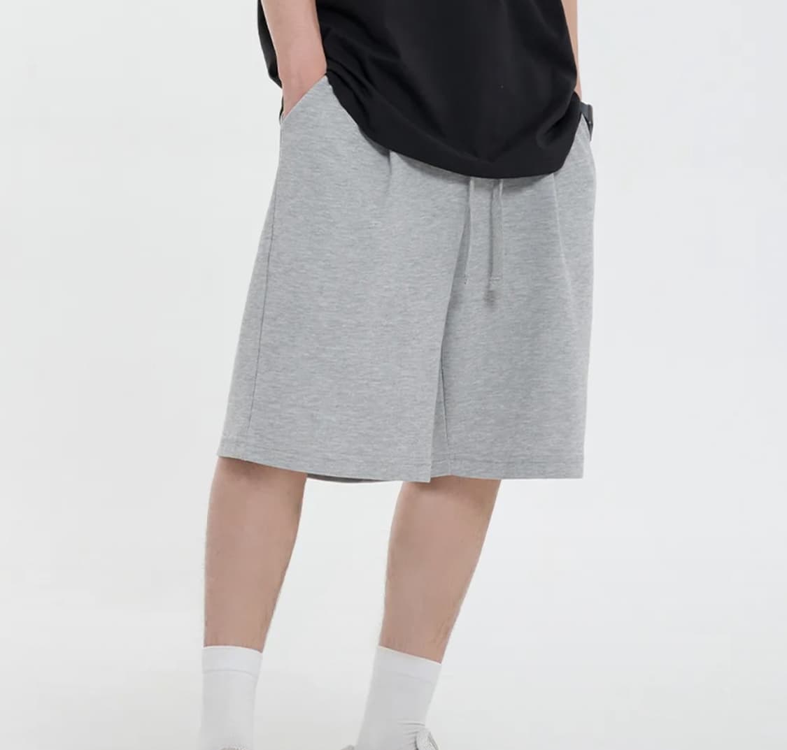 무신사 트레이닝 반바지 그레이 5부 상품이미지1