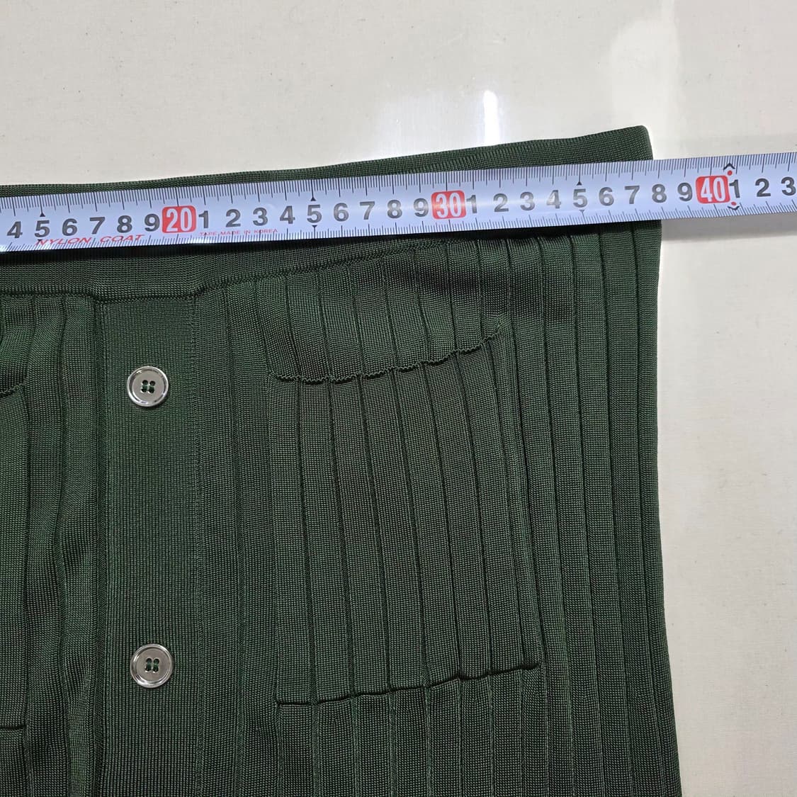 1179 산드로 플리츠 골지 니트 그린 롱 스커트 3 상품이미지4