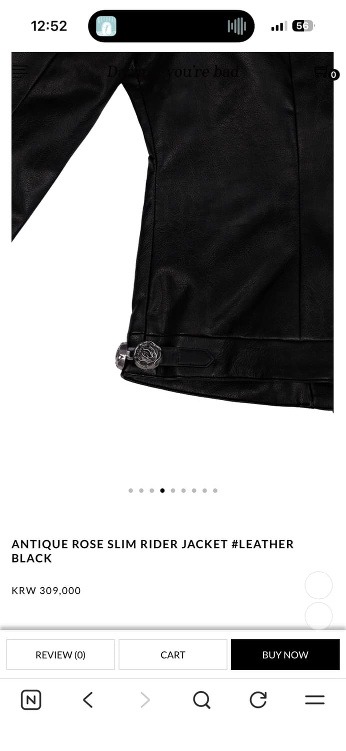 달링유어배드 ANTIQUE ROSE SLIM RIDER JACKET 상품이미지5
