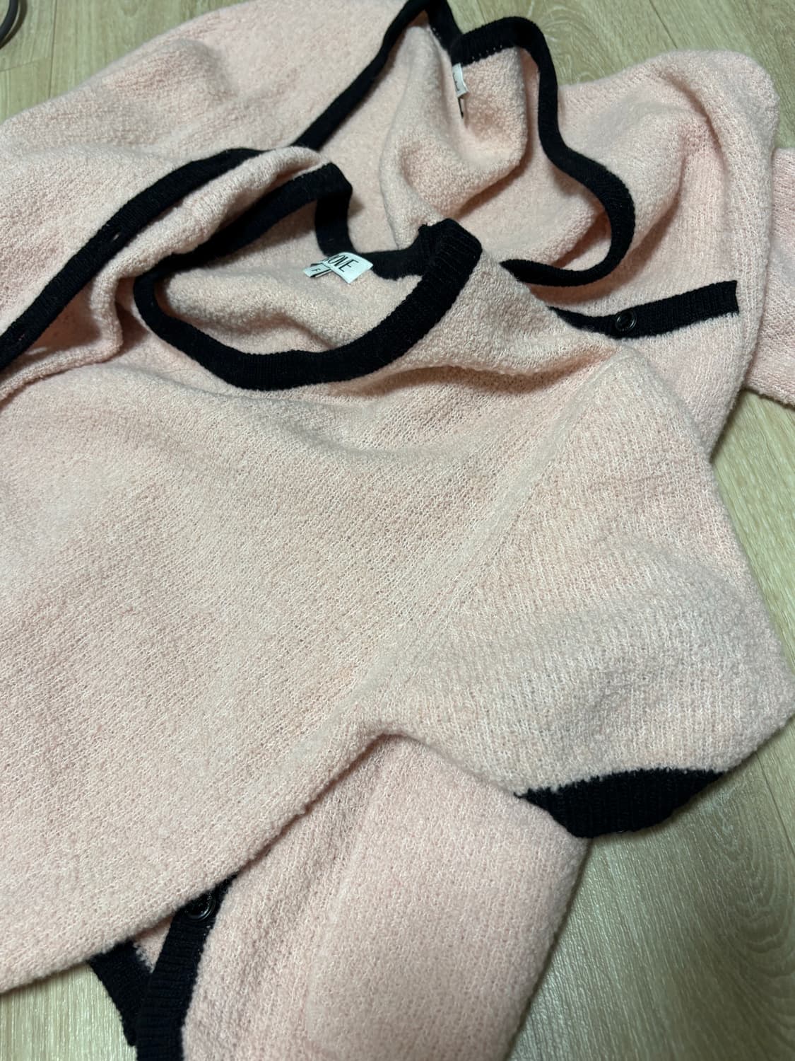 그로브 니트 반팔 가디건 세트 상품이미지3