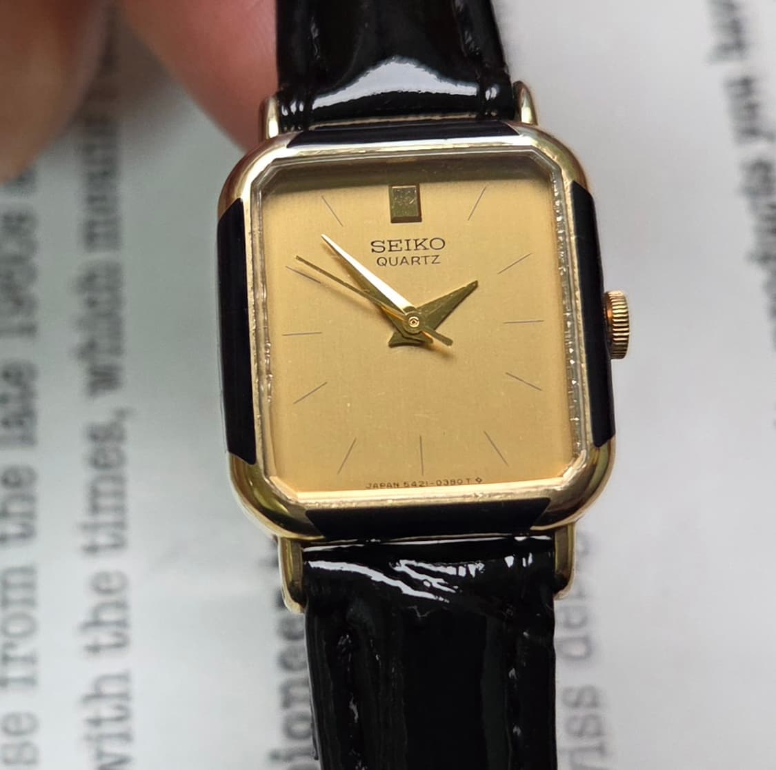 레어] 빈티지 세이코 미니탱크 샴골판 칼침핸즈 슬림쿼츠 여성용  상품이미지1