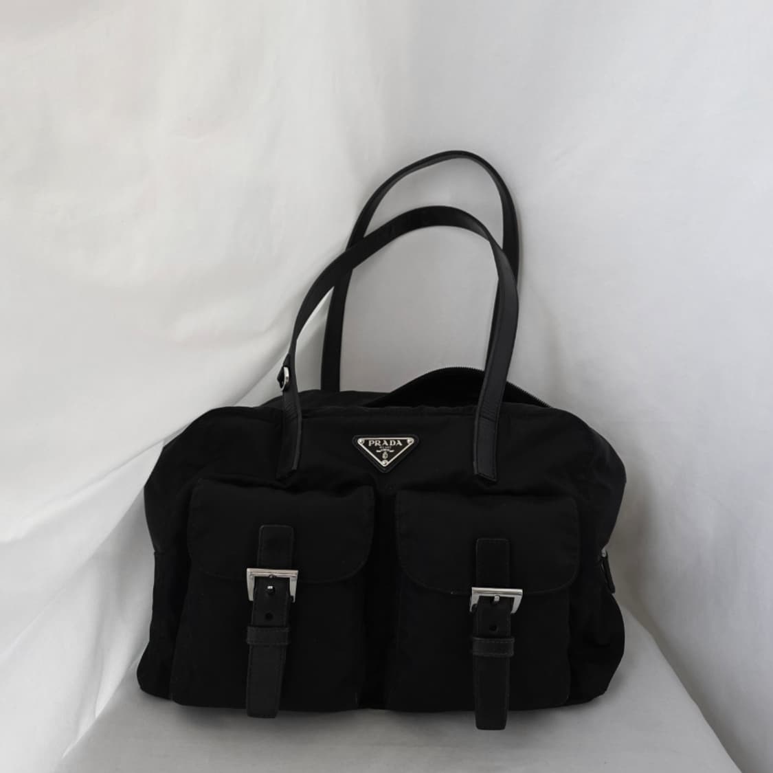 [정품 PRADA] 프라다 투포켓 나일론 숄더백 볼링백 상품이미지10