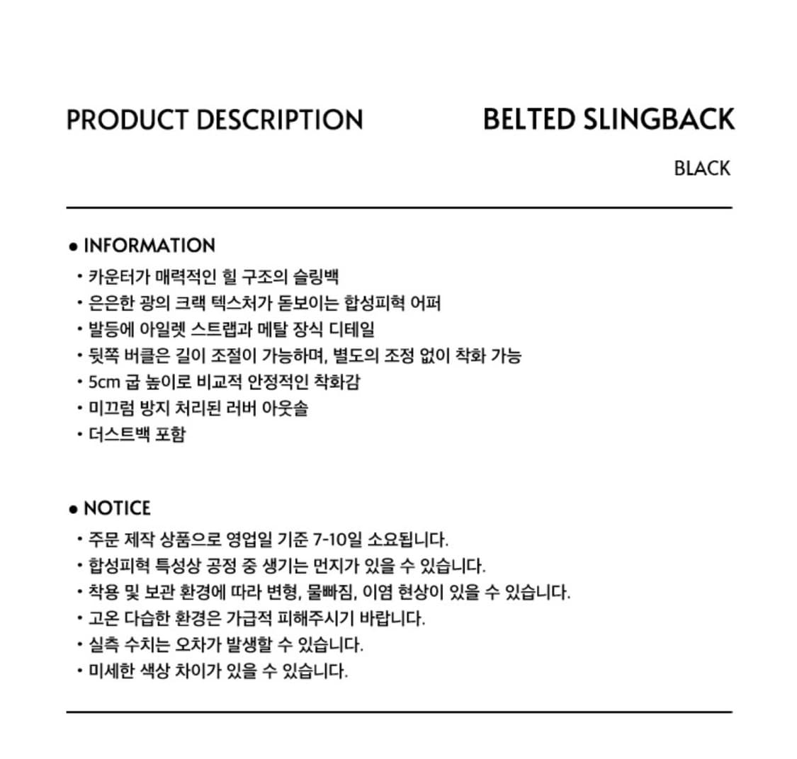 기호 Belted slingback 250(38) 벨티드 슬링백 상품이미지3