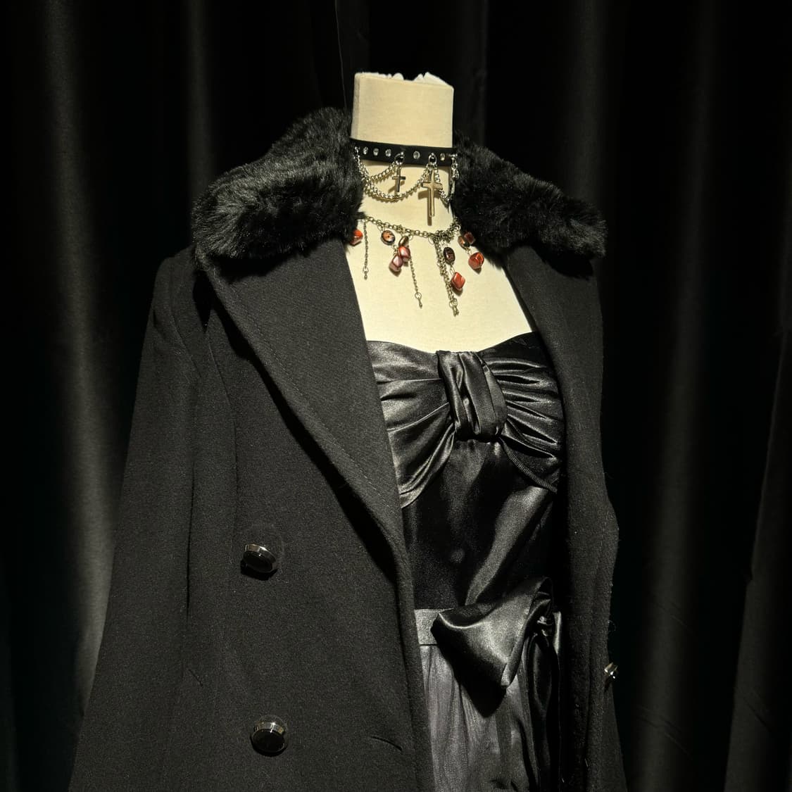 리본 포인트 히메갸루 롱코트 상품이미지3