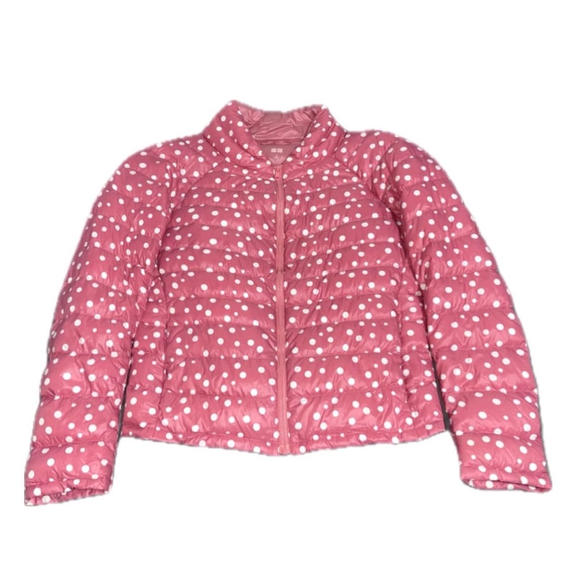 도트무늬 핑크패딩 상품이미지1