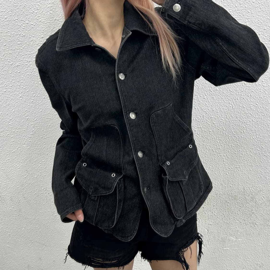 폴로 랄프로렌 흑청 버튼 자켓 M 상품이미지1