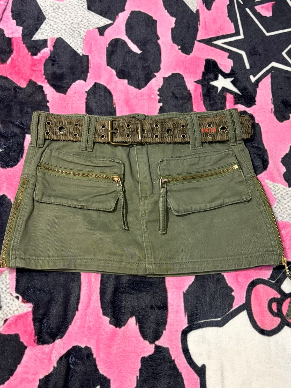 Y2K Utility pocket zip cargo Mini Skirt 상품이미지6