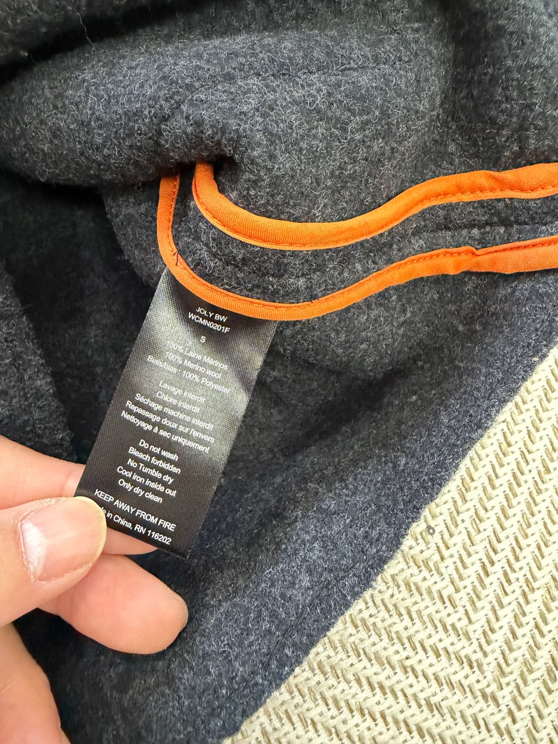 정품) 쟈딕앤볼테르 울 집업 자켓 S 상품이미지8