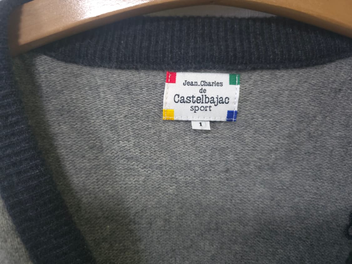 카스텔바작 일본수입 정품 울 니트 가디건 스웨터 100 105 에펠탑 빈 상품이미지7