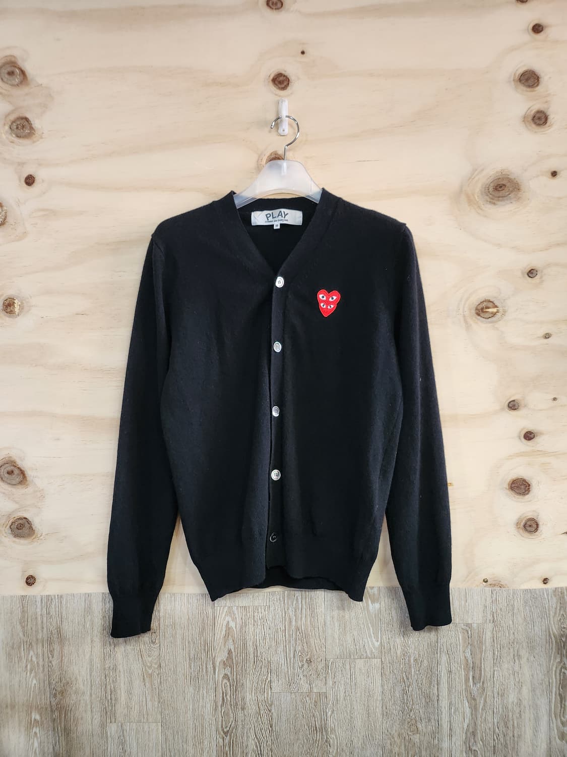 859) 꼼데가르송 더블하트 와펜 가디건 상품이미지1