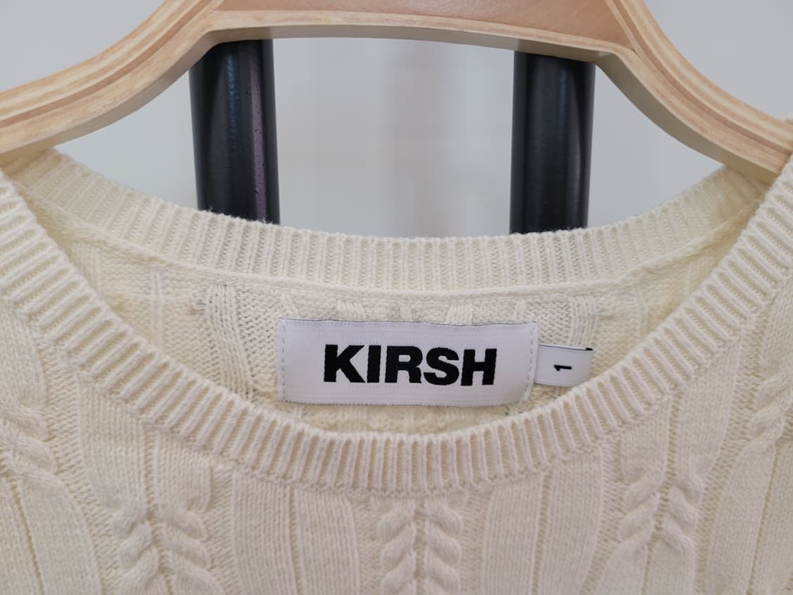 키르시 스몰체리 아이보리 케이블 크롭 니트 1사이즈 55사이즈 상품이미지2