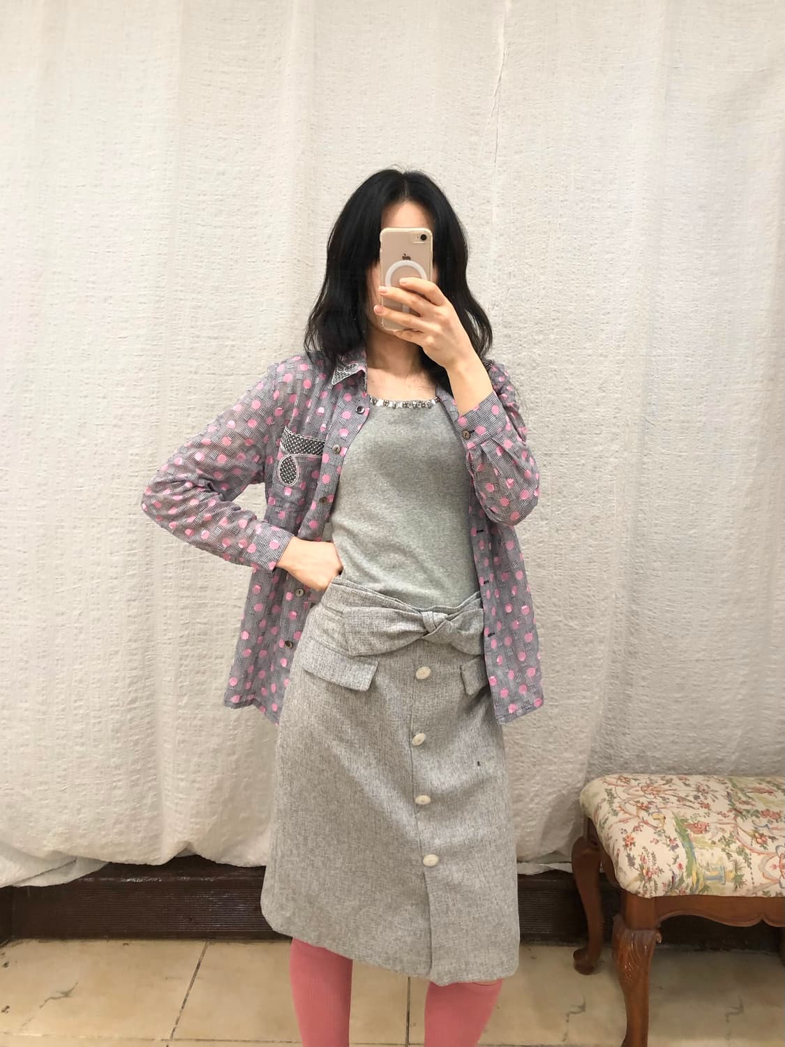 ribbon point midi skirt 상품이미지2