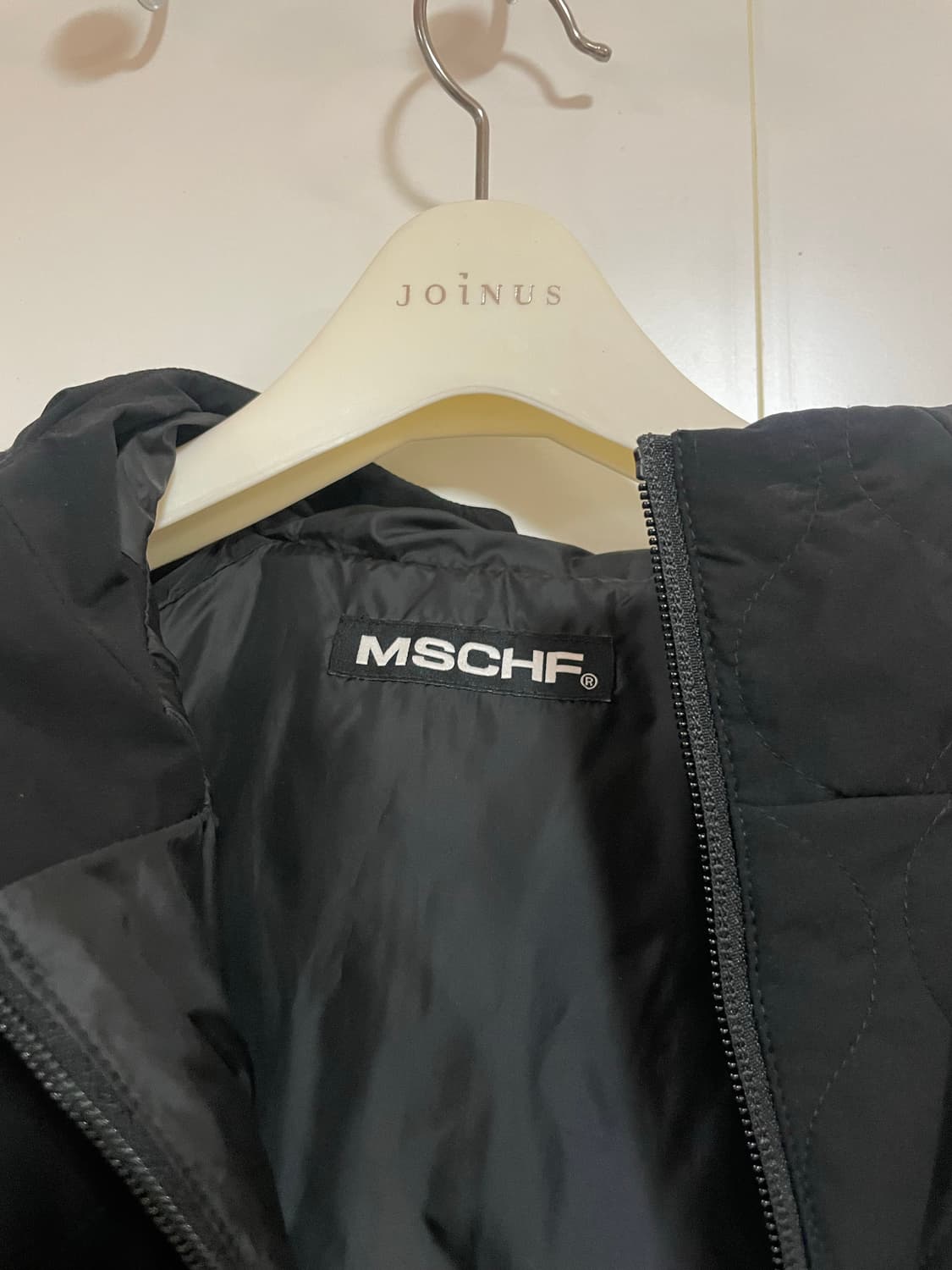 미스치프 퀄티드 후디드 자켓 블랙 M 상품이미지2