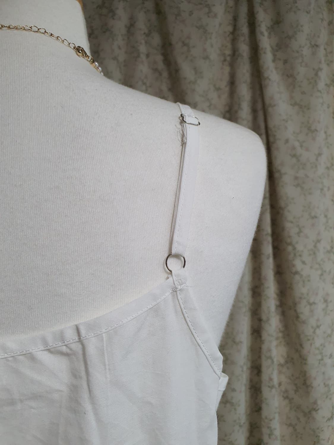 [모리걸] 화이트 펀칭 레이스 롱 레이어드 원피스 상품이미지5