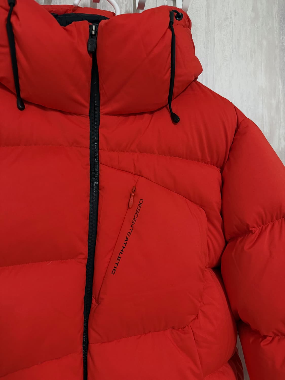 여성 90 / 데상트 덕다운 숏패딩 오렌지 상품이미지3