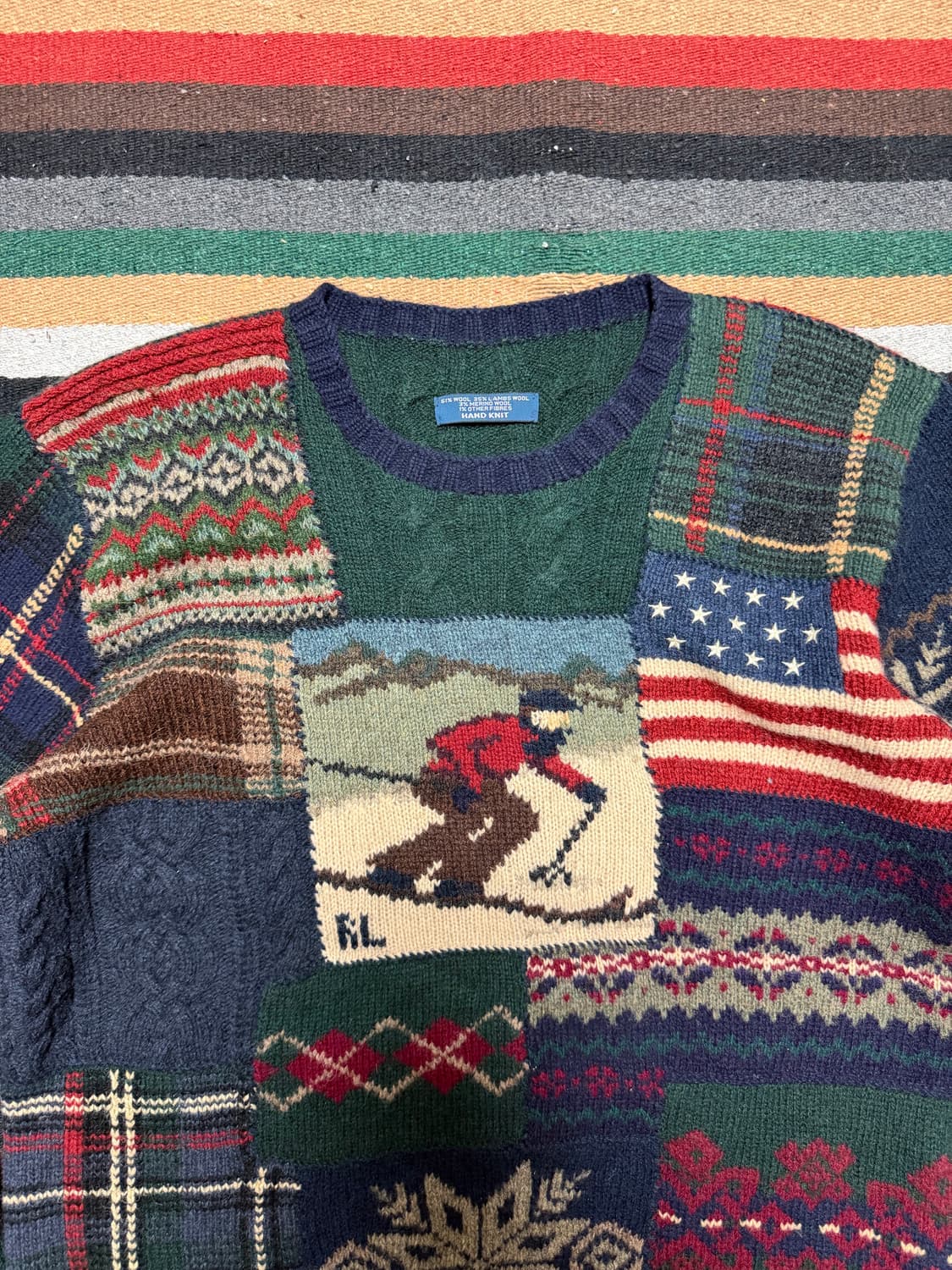 90‘s polo Ralph Lauren hand knit ski 상품이미지2