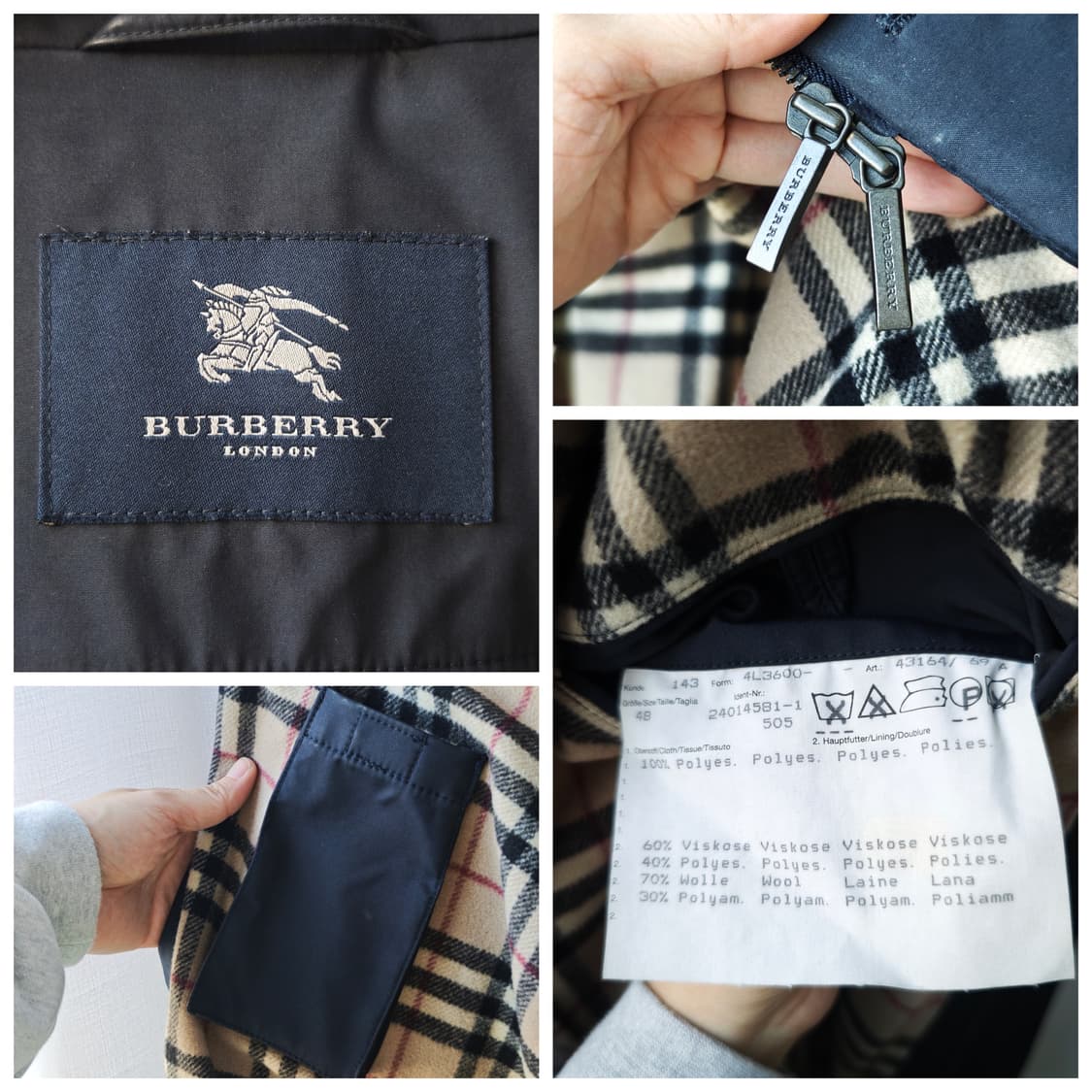 버버리 클래식 레글런 코트 블랙 48 상품이미지10