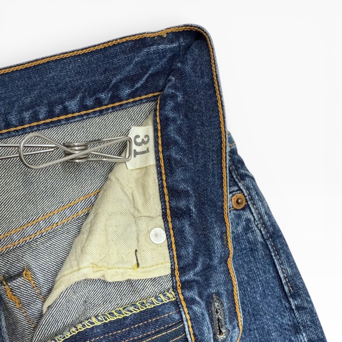 웨어하우스 더블웍스 레그 트위스트 데님 팬츠, 31 상품이미지4