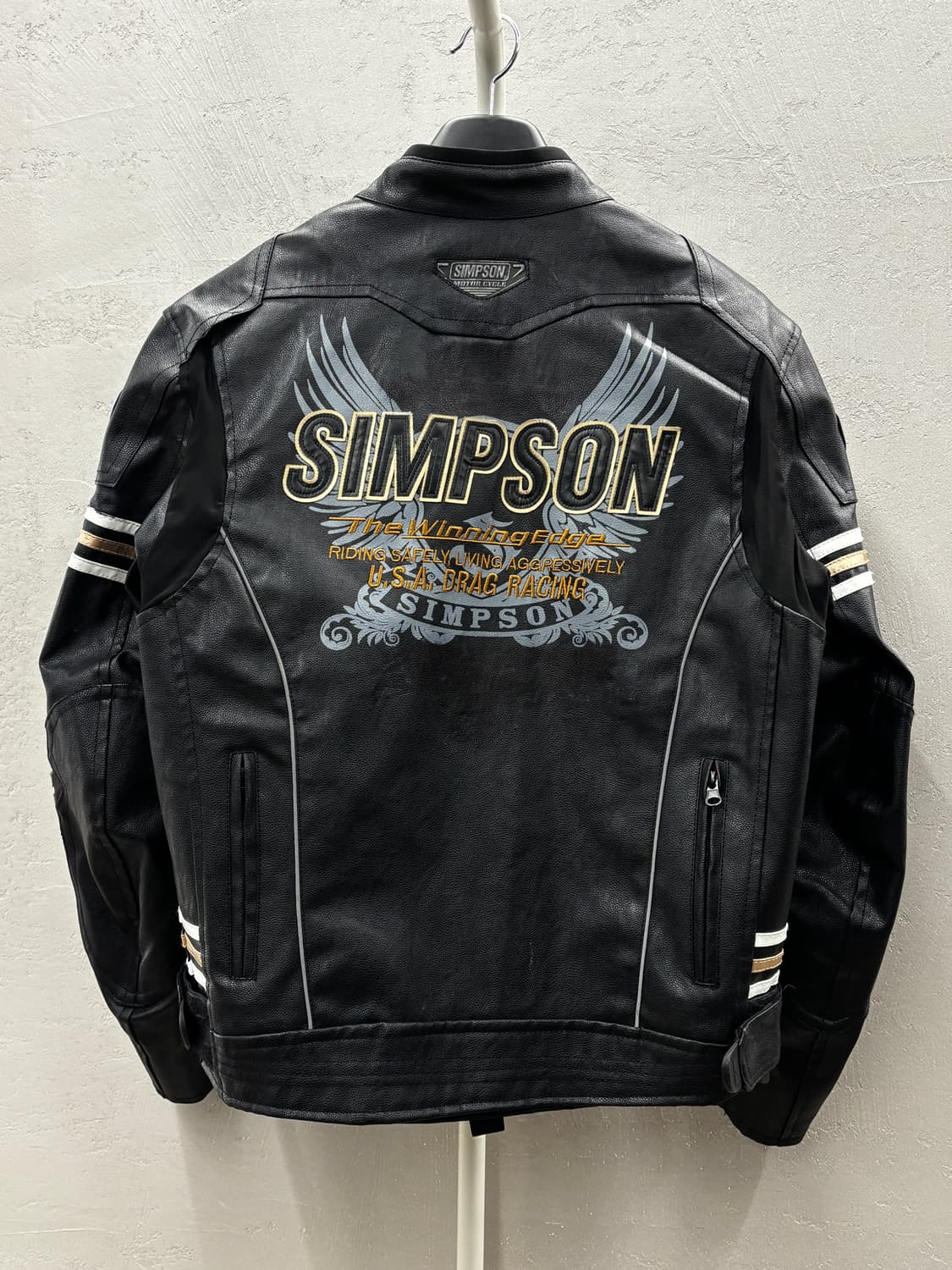심슨 55주년 기념 라이더 가죽 자켓 M 상품이미지7