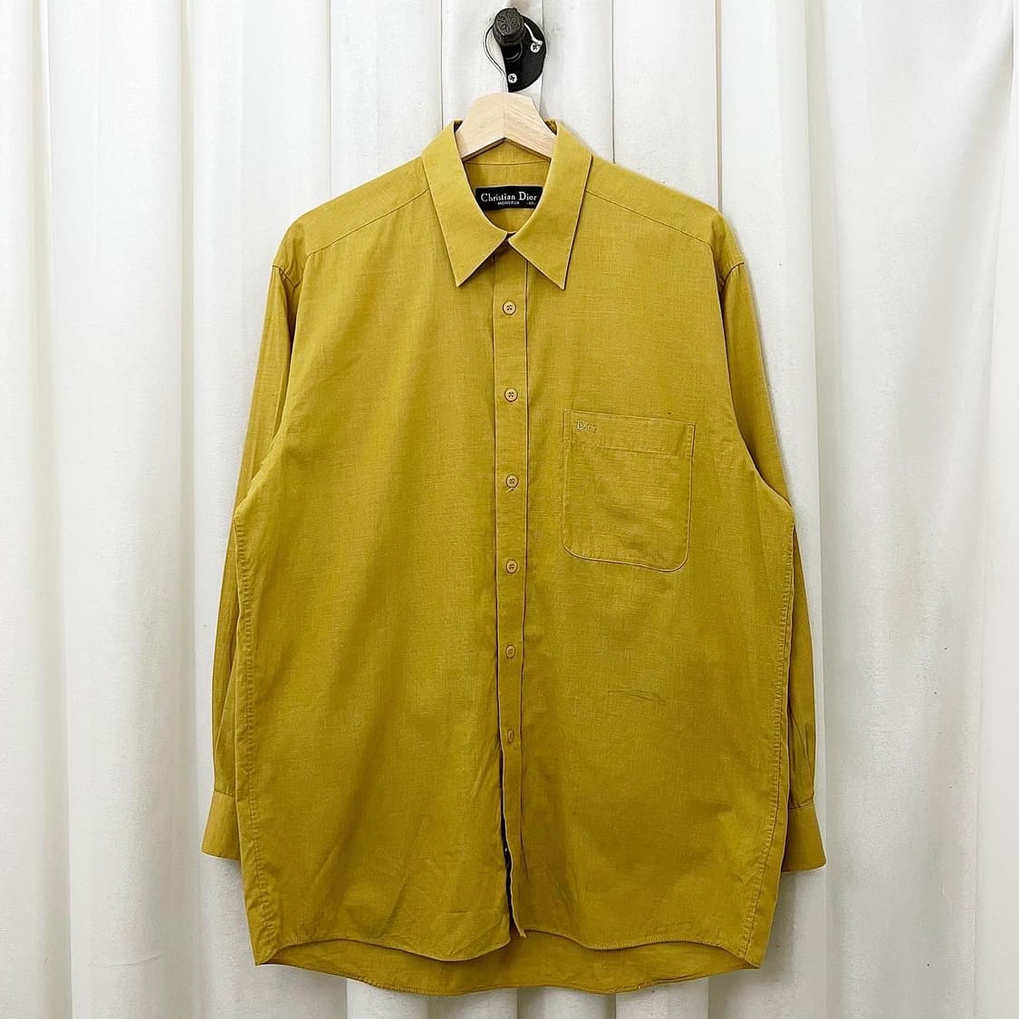 입생로랑 옐로우 원포켓 솔리드 셔츠 상품이미지1