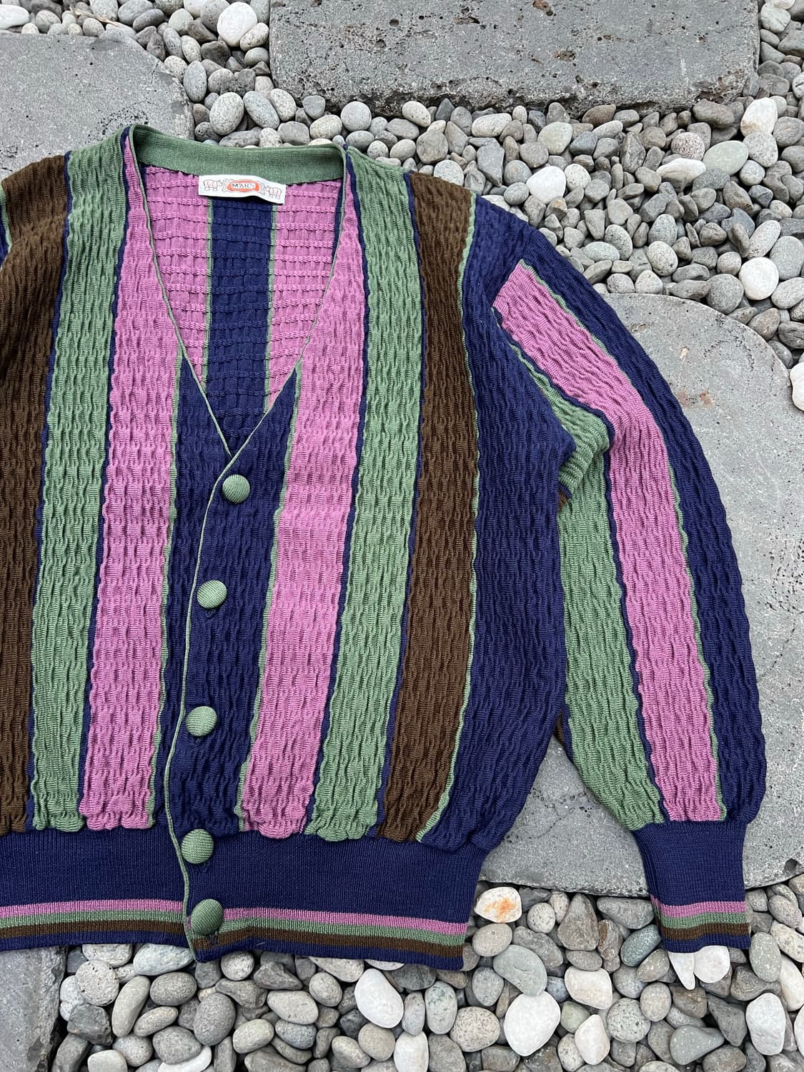 1990s MARS ITALY MADE STRIPE 스트라이프니트가디건 상품이미지7