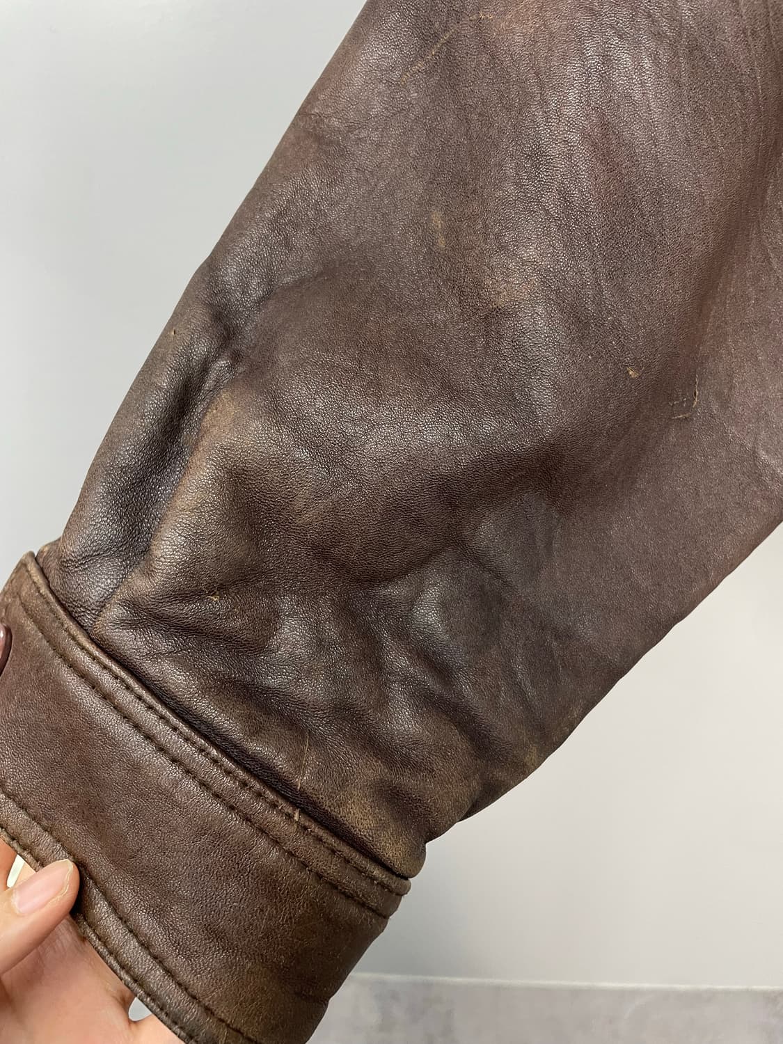 빈티지 덴폴 브라운 레더 자켓 H1094 상품이미지5