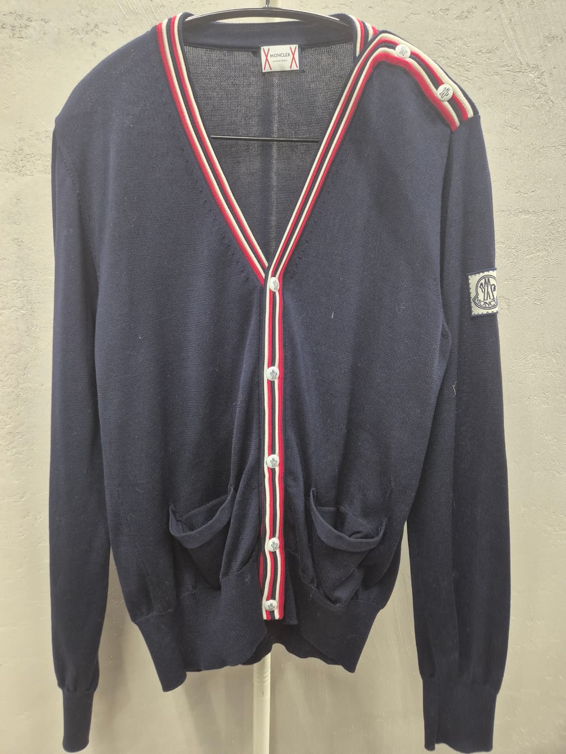(정품)몽클레르 트리콜로르 가디건 네이비M 상품이미지2