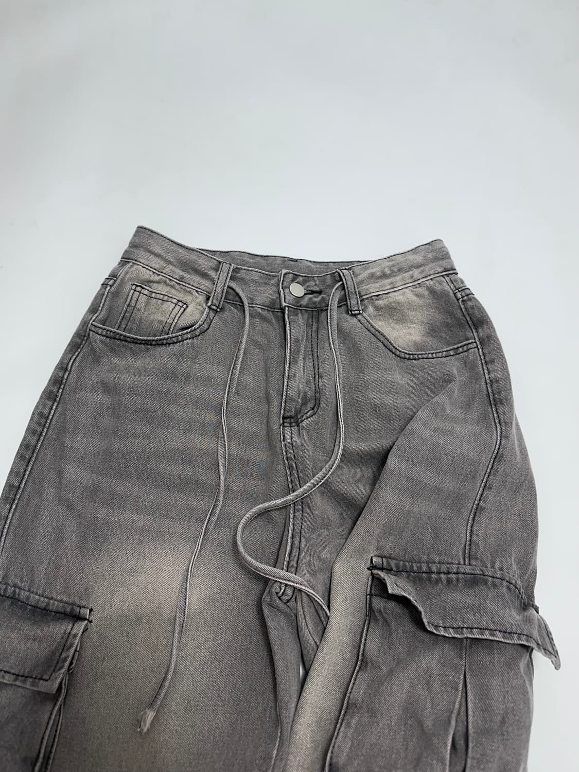 빈티지 워싱 카고 데님팬츠 상품이미지3