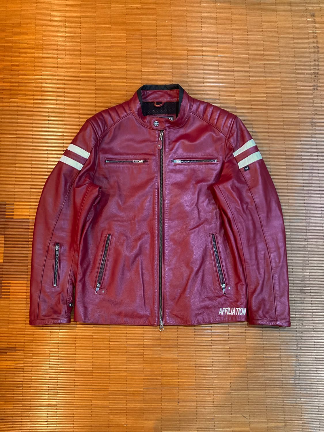 00‘s JPN vtg 카우레더 레이싱자켓 상품이미지1