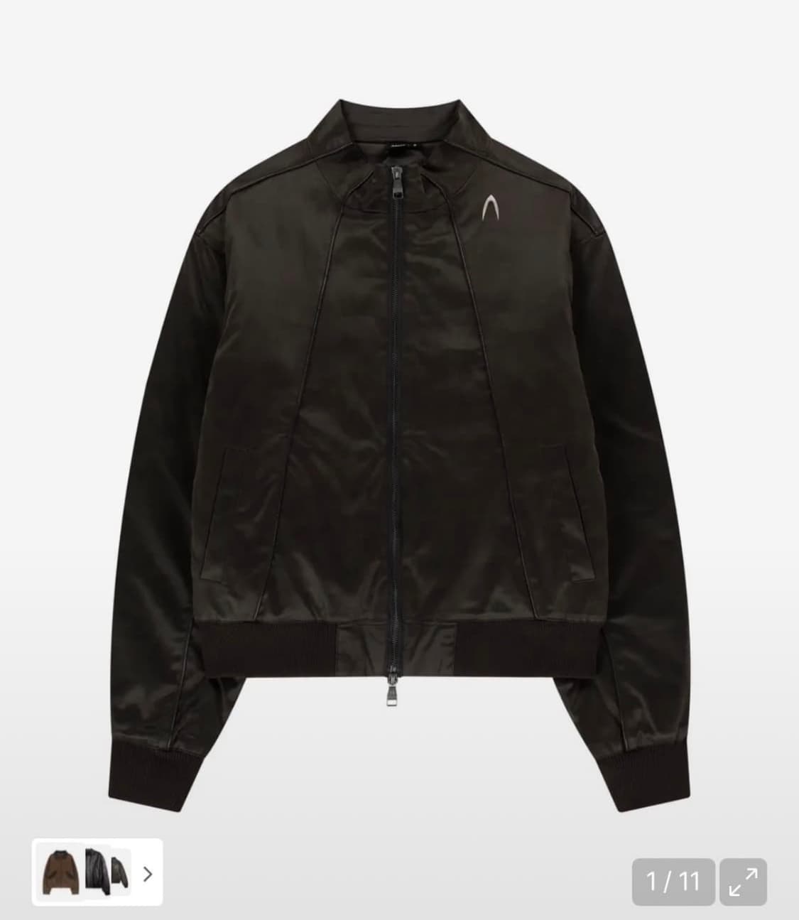 아캄 파이핑 레더 블루종 브라운 상품이미지1