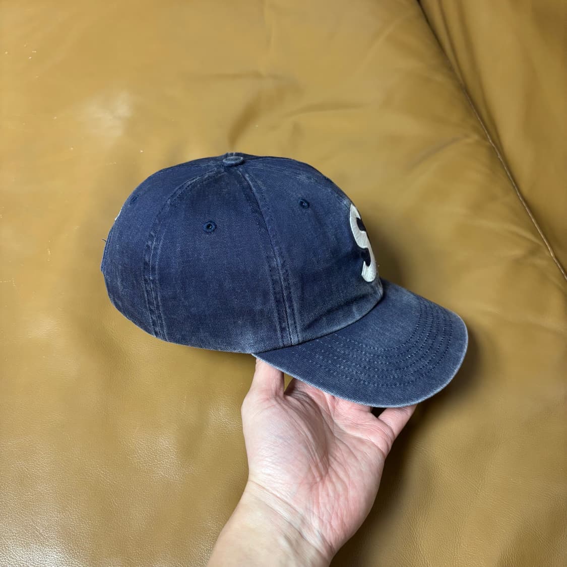 슈프림 S로고 6패널 볼캡 모자 23fw 피그먼트 네이비 상품이미지3