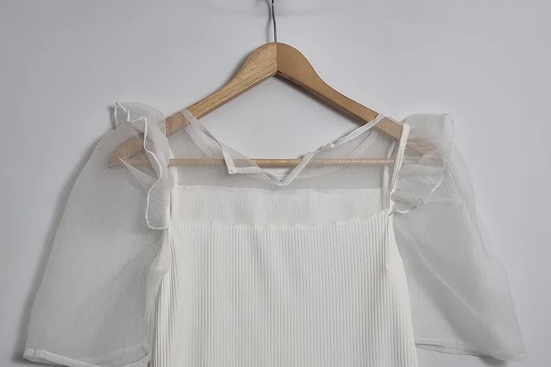 GRL 화이트 레이스 모리걸 블라우스 [M]  상품이미지6