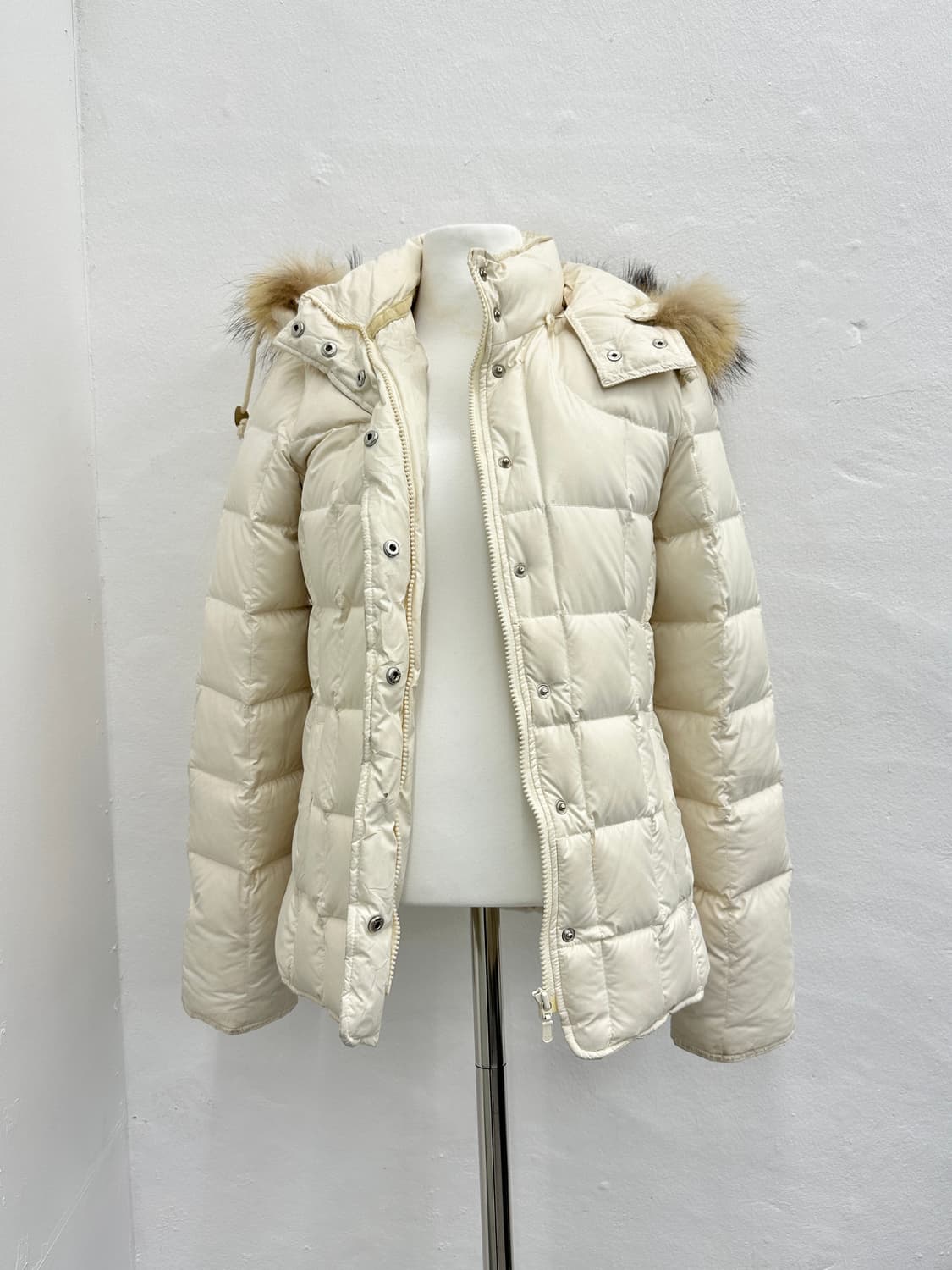 Vintage raccoon fur trimming down paddin 상품이미지1