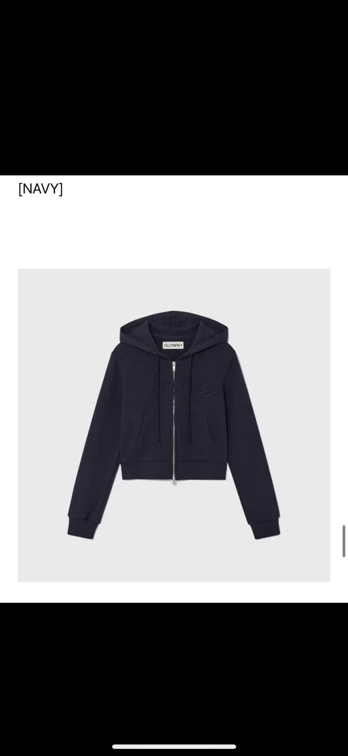 글로니 조던 크롭 집업 후디 - 네이비 상품이미지1