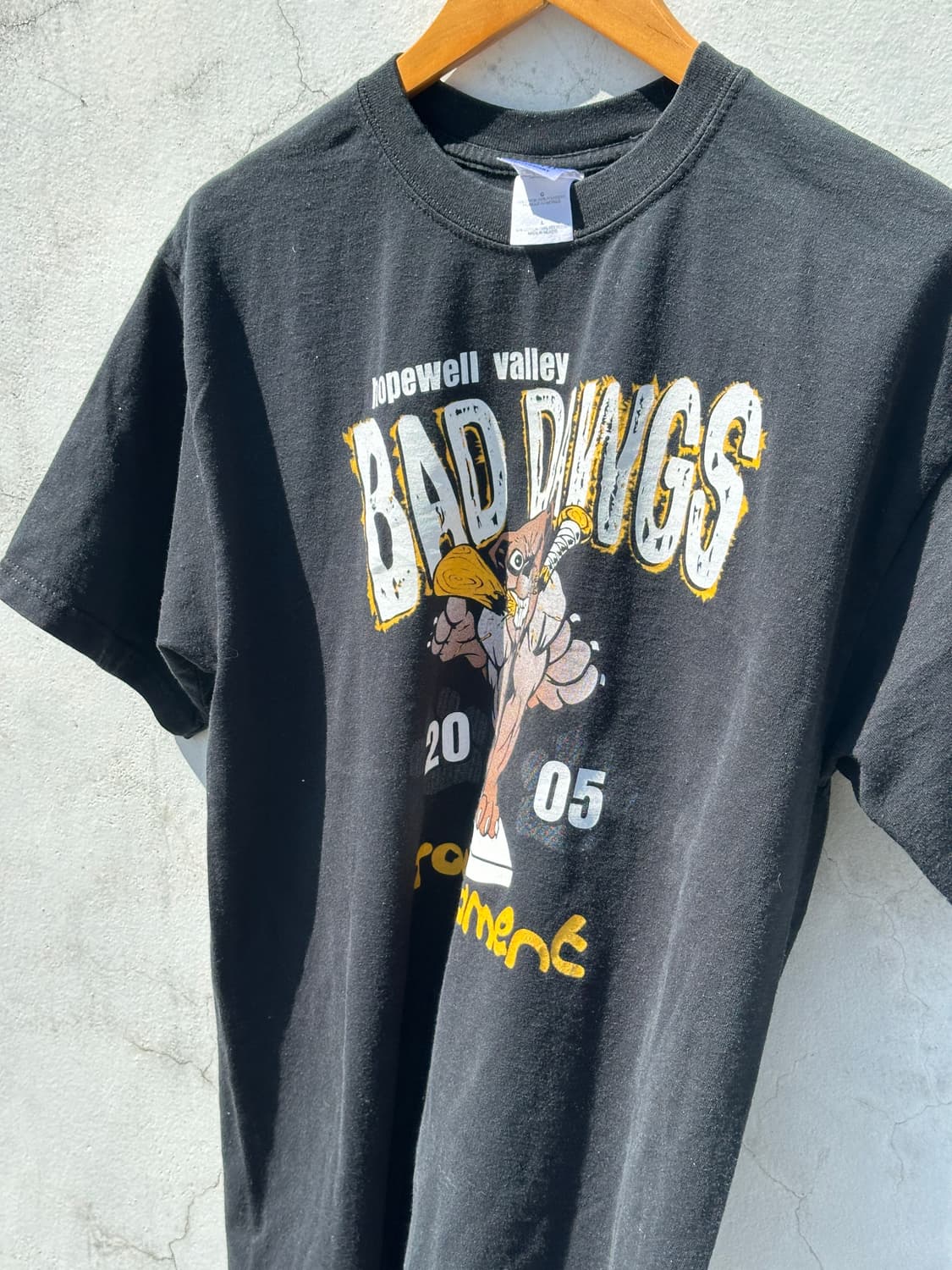 [M] GILDAN BAD DAWGS 블랙 빈티지 반팔 티셔츠 상품이미지5