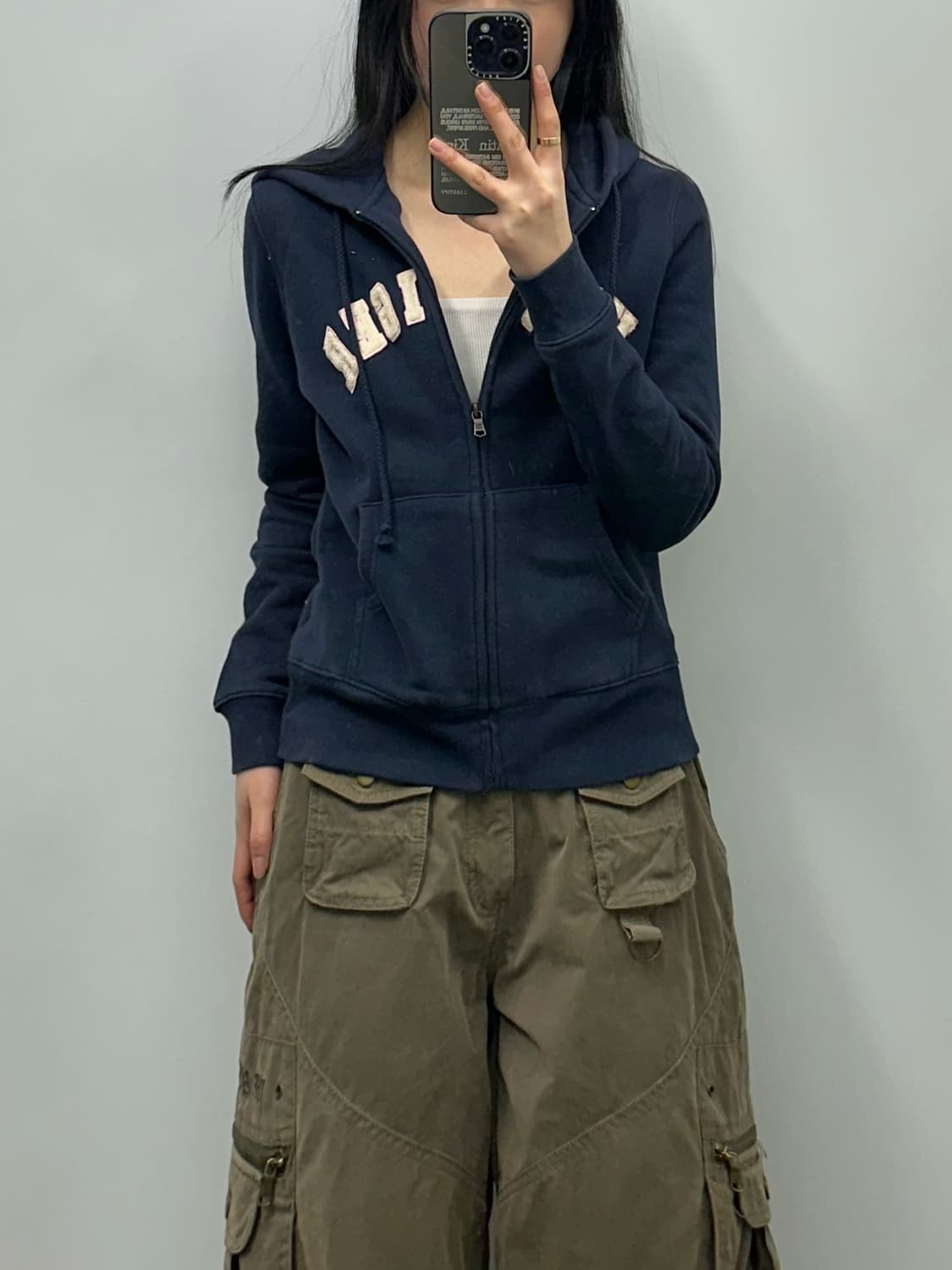 타미힐피거 스펠아웃 네이비 후드집업 상품이미지1