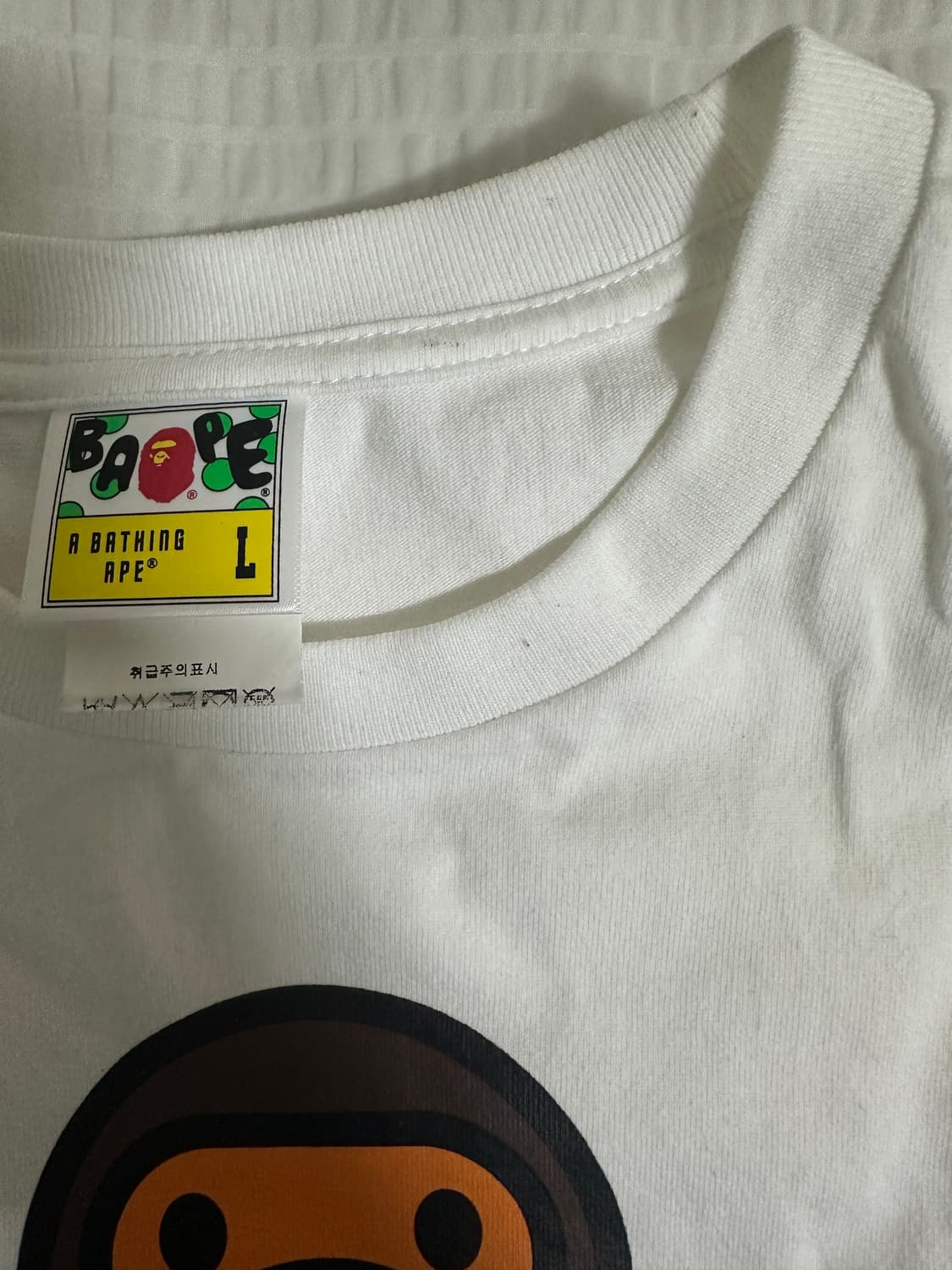 [L] 베이프X산리오 배드바츠마루 티셔츠 상품이미지4
