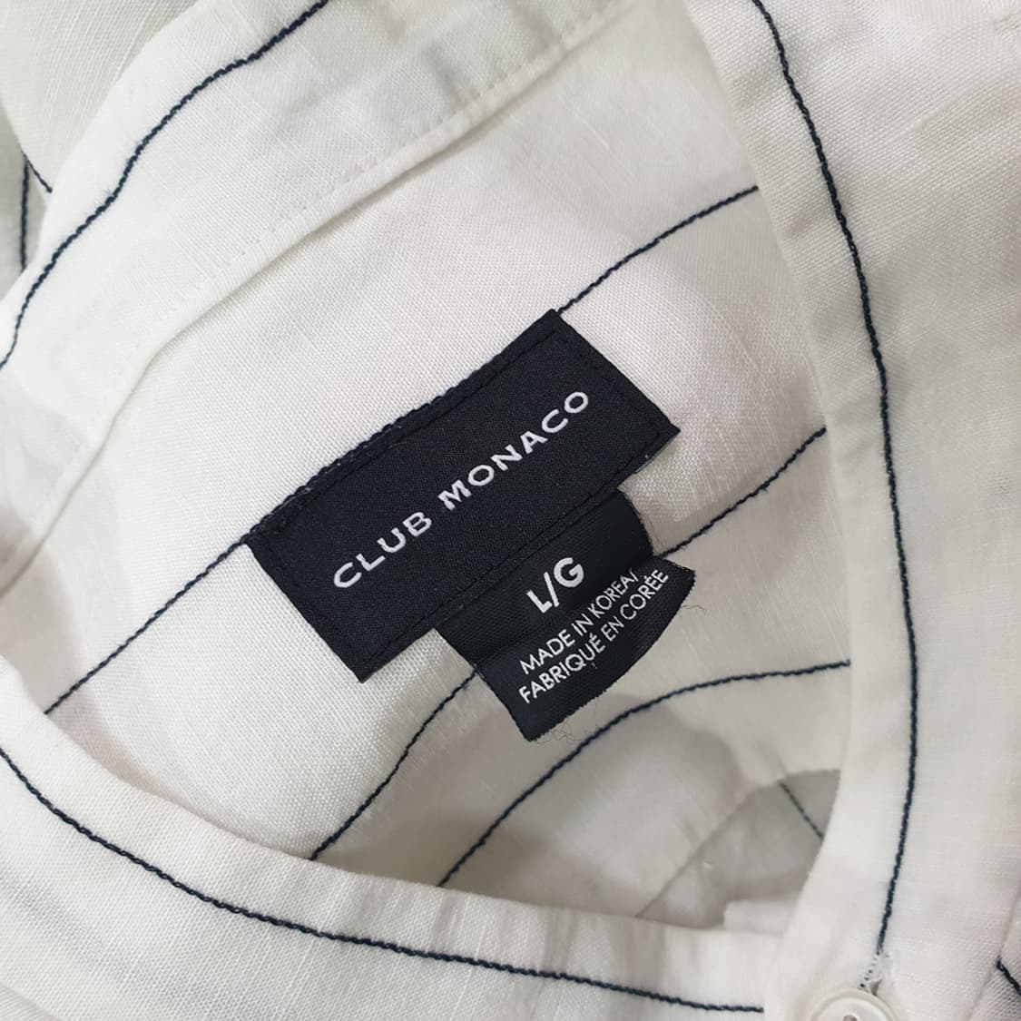 클럽모나코 스트라이프 린넨 셔츠 남방 105 상품이미지4