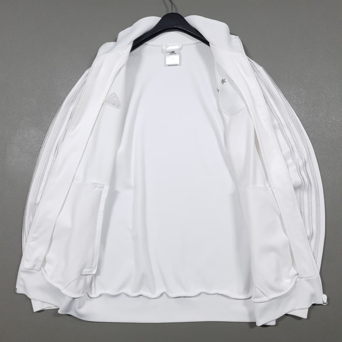 L 아디다스 희귀 대장급 독일 화이트 실버 트랙탑 져지 집업 자켓 100 상품이미지6