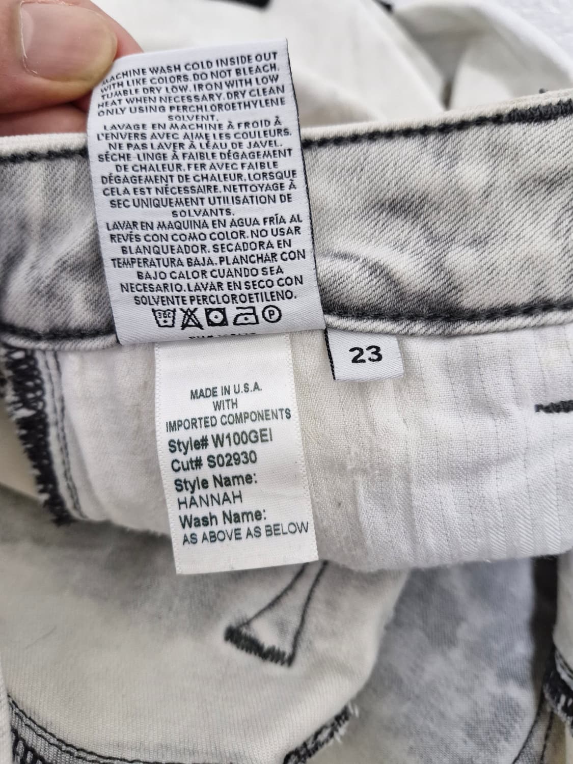 [23] SIWY 씨위 스팽글 패치 스키니 데님 화이트 상품이미지7