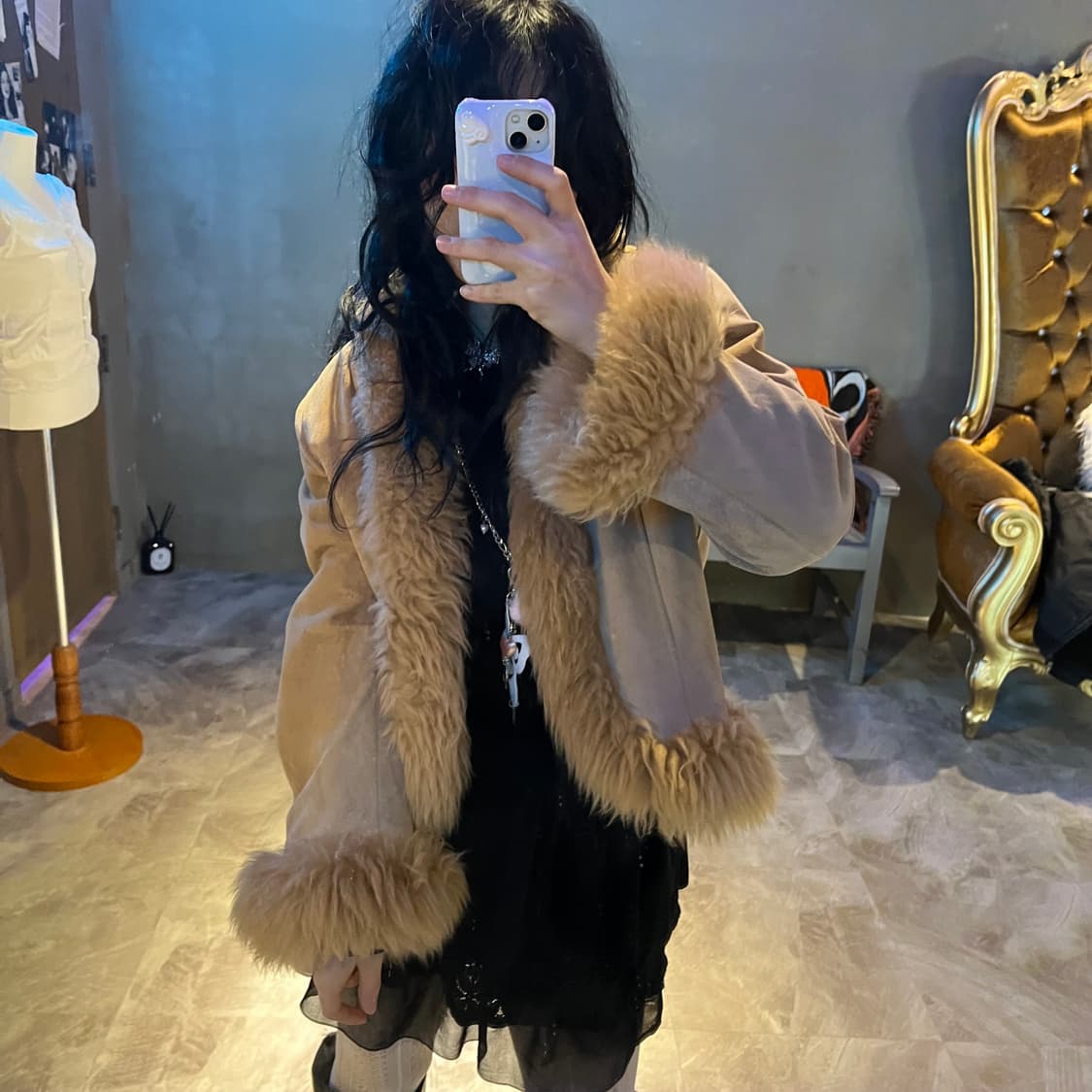 무스탕 퍼 코트 상품이미지2