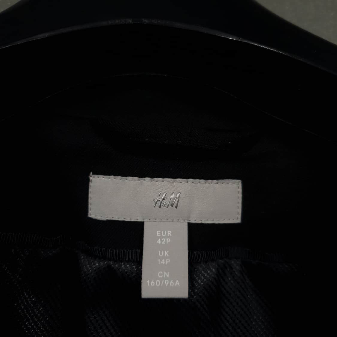 여성 55) H&M 에이치앤엠 원버튼 싱글 블레이저 정장 자켓 블랙 상품이미지2