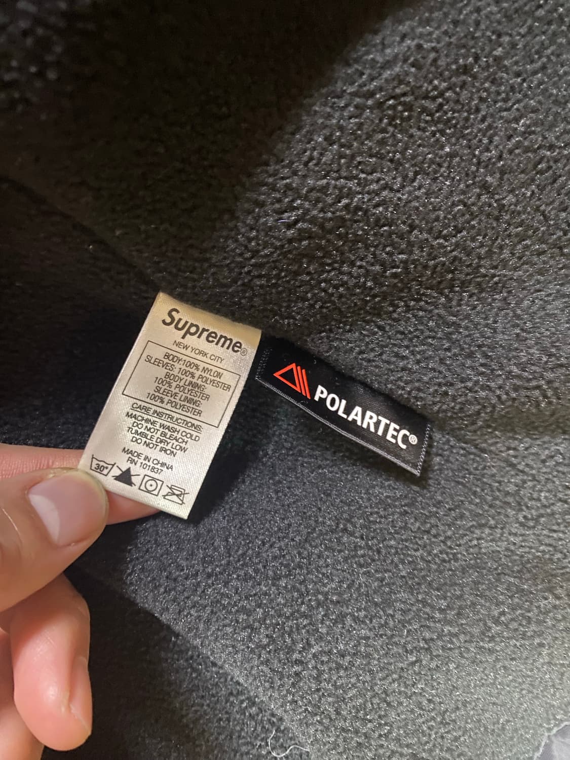 19FW 슈프림 업랜드 플리스 자켓 블랙 상품이미지4