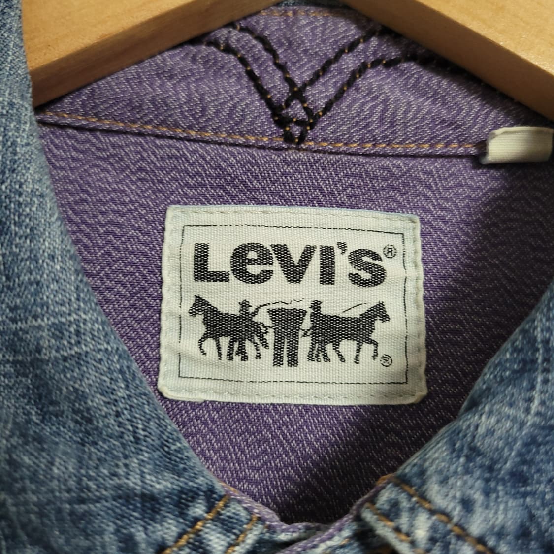 (M) LEVI'S 리바이스 데님 셔츠 남방 긴팔 청남방 상품이미지4